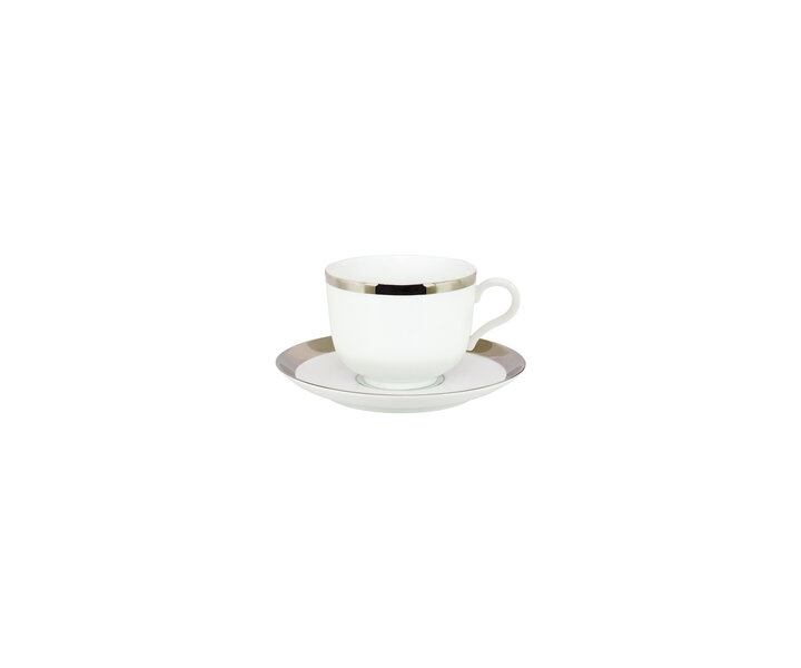 PORCEL  Cup 28 cl with saucer   " Excentric "