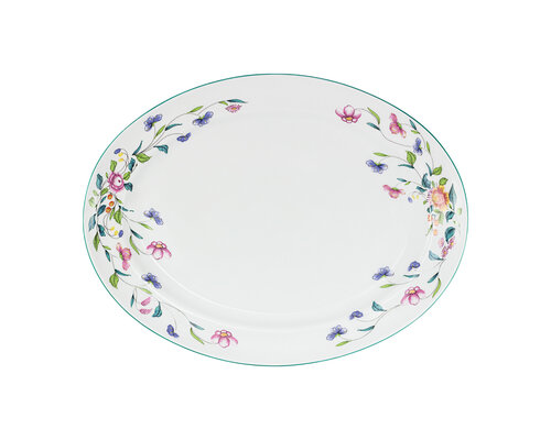 PORCEL  Oval platter 29 x 22 cm " Florence  "
