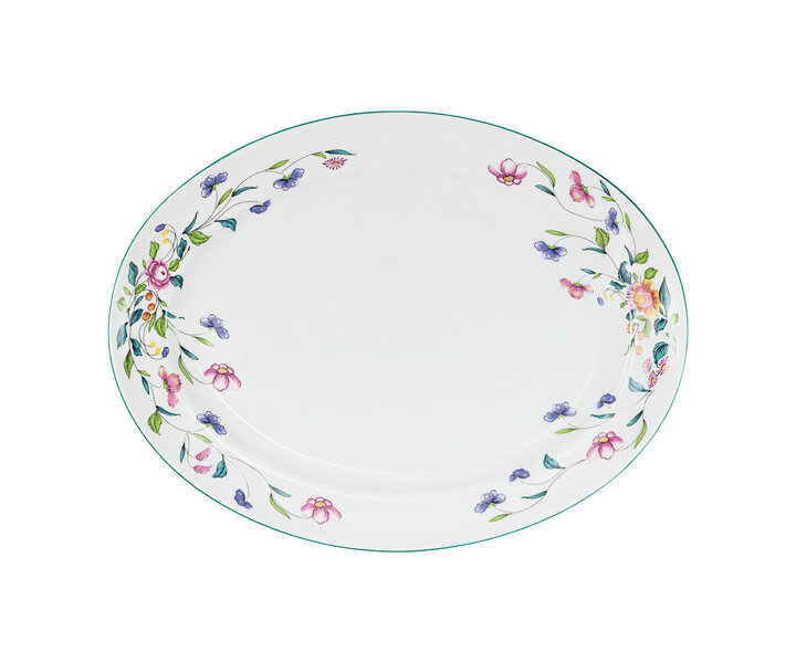 PORCEL  Oval platter 29 x 22 cm " Florence  "