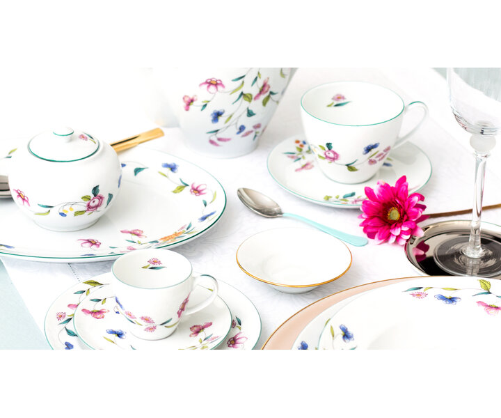 PORCEL  Ensemble tasse 10 cl avec soucoupe " Florence "