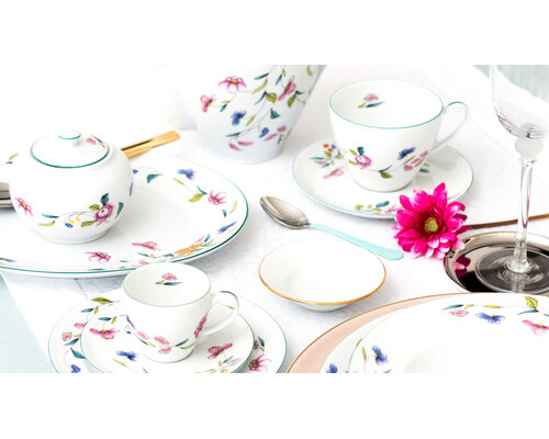 PORCEL  Sugar bowl with lid  " Florence  "