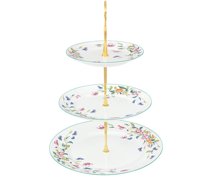 PORCEL  Présentoir à patisserie à 3 niveaux " Florence "