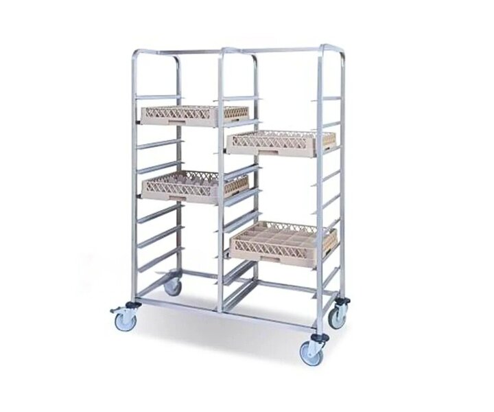 PUJADAS Mobile rack for 2 x  9 dishwashing racks