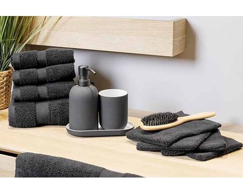 M&T Guest towel  50 x 30 cm " Antracite "   set with 4 towels