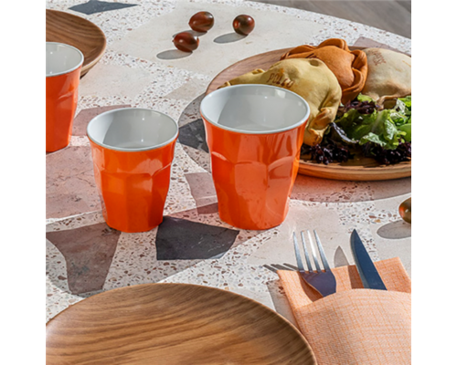 M&T Beker 18 cl  oranje stapelbaar melamine