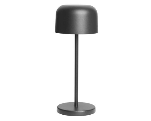 M&T Tafellamp oplaadbaar " IBIZA  " zwart hoogte 20 cm