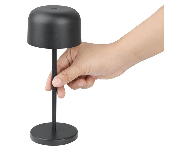 M&T Table lamp rechargable  "  IBIZA " black height 20 cm