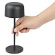 M&T Tafellamp oplaadbaar " IBIZA  " zwart hoogte 20 cm