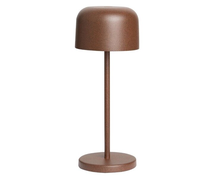M&T Lampe de table rechargable " IBIZA  "  marron hauteur 20 cm