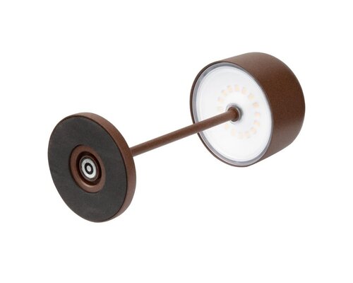 M&T Lampe de table rechargable " IBIZA  "  marron hauteur 20 cm