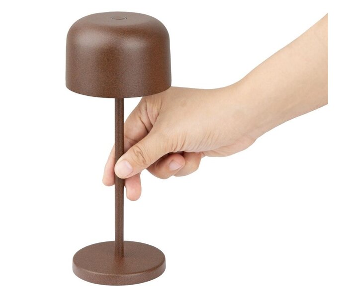 M&T Table lamp rechargable  "  IBIZA " brown height 20 cm