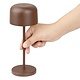 M&T Lampe de table rechargable " IBIZA  "  marron hauteur 20 cm