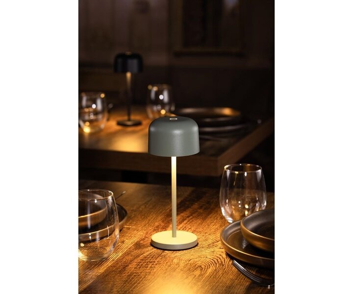 M&T Table lamp rechargable  "  IBIZA " minth green height 20 cm