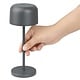 M&T Lampe de table rechargable " IBIZA  "  couleur grise antracite hauteur 20 cm
