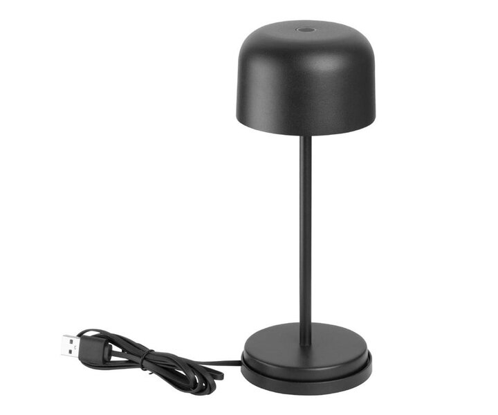 M&T Tafellamp oplaadbaar " IBIZA  " zwart hoogte 30 cm