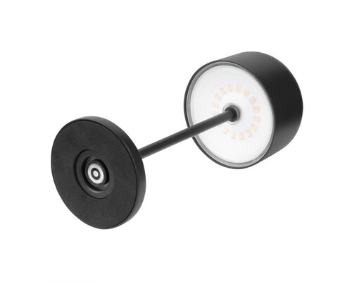M&T Tafellamp oplaadbaar " IBIZA  " zwart hoogte 30 cm