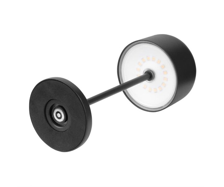 M&T Tafellamp oplaadbaar " IBIZA  " zwart hoogte 30 cm