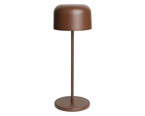M&T Table lamp rechargable  "  IBIZA " brown height 30 cm