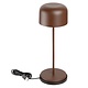 M&T Lampe de table rechargable " IBIZA  "  couleur marron  hauteur 30 cm
