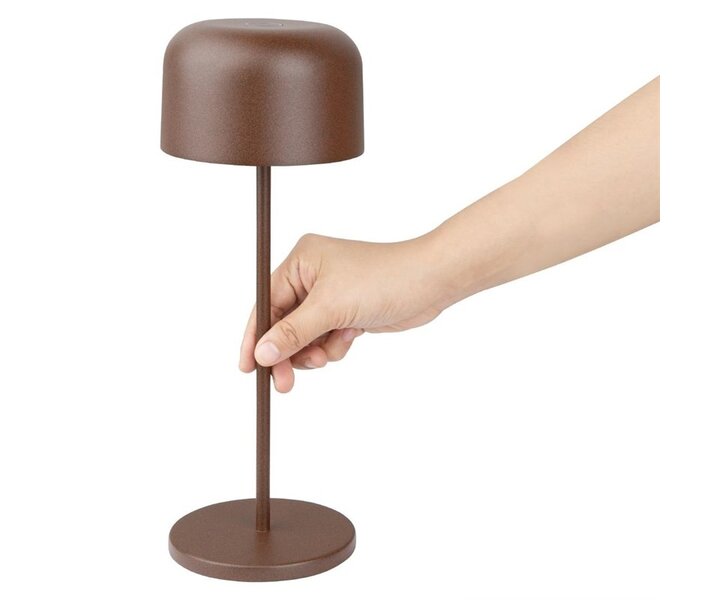 M&T Lampe de table rechargable " IBIZA  "  couleur marron  hauteur 30 cm