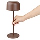 M&T Lampe de table rechargable " IBIZA  "  couleur marron  hauteur 30 cm