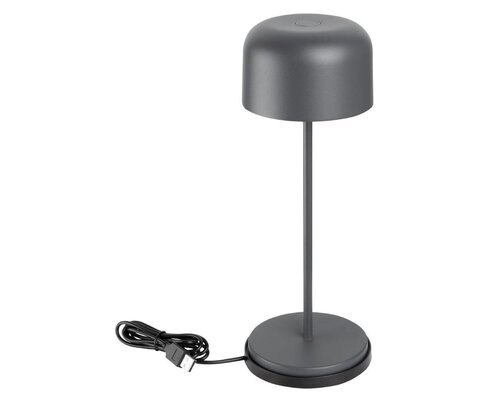 M&T Table lamp rechargable  "  IBIZA " antracite grey height 30 cm