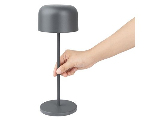 M&T Table lamp rechargable  "  IBIZA " antracite grey height 30 cm