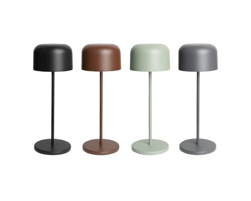 M&T Table lamp rechargable  "  IBIZA " antracite grey height 30 cm