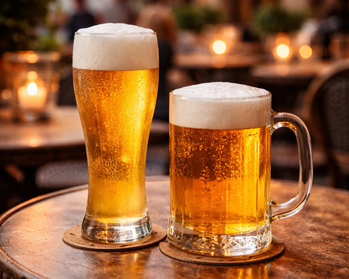 Verres à bière de blé