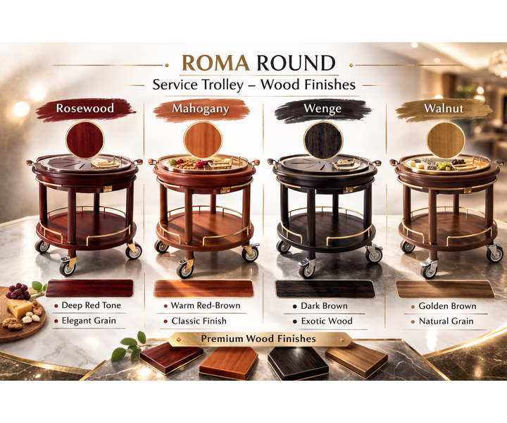 ZEPé ROMA ROUND service trolley with cheese Top (not chilled)