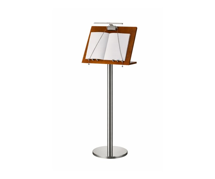 Menustandaard met lamp