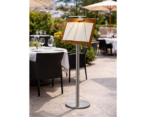 M&T Menustandaard met lamp