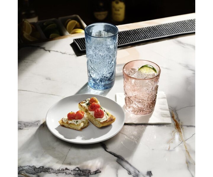 LIBBEY  Verre à Cocktail - whisky 35,5 cl "Hobstar" couleur " Blush "