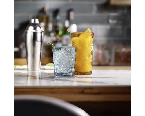 LIBBEY  Verre à Cocktail - whisky 35,5 cl "Hobstar" couleur Bleu - Sapphire