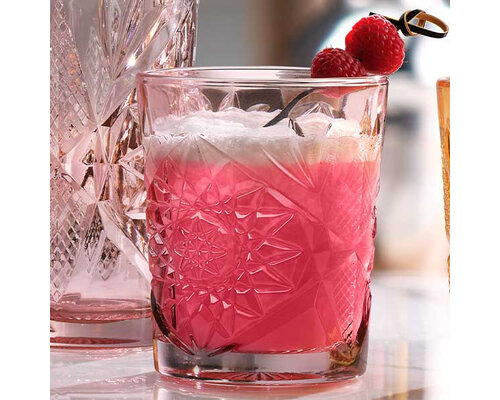 LIBBEY  Verre à Cocktail - whisky 35,5 cl "Hobstar" couleur " Blush "