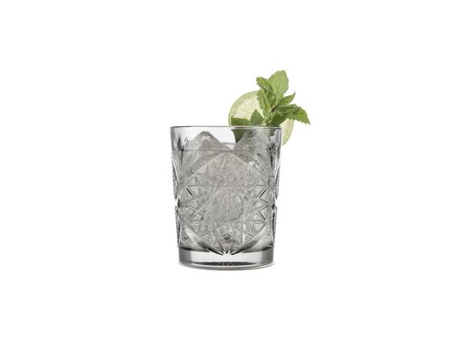 LIBBEY  Cocktail - Whisky glass 35.5 cl  "Hobstar" colored  " Graphite "