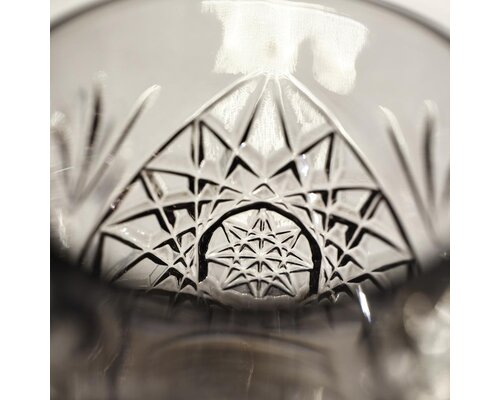 LIBBEY  Cocktail  - Whisky glas 35,5 cl  "Hobstar" gekleurd  " Graphite "