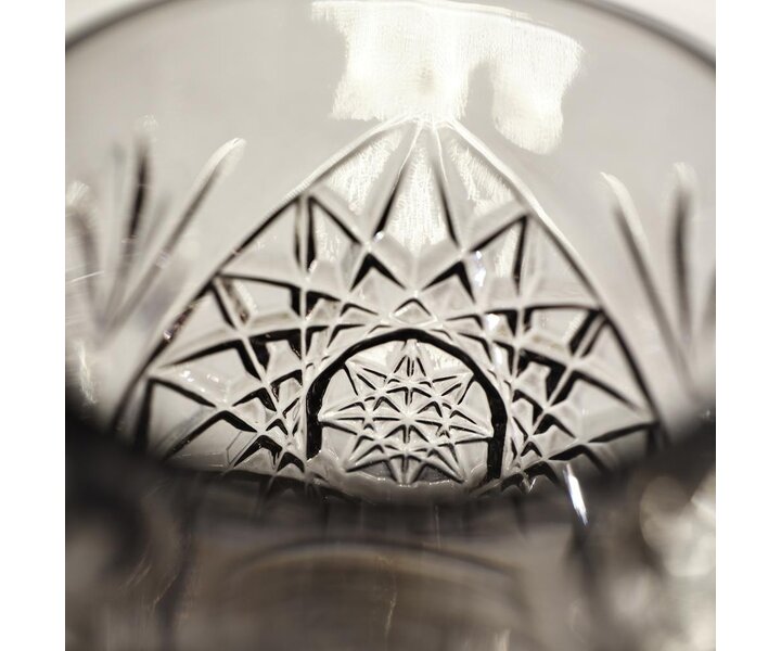 LIBBEY  Cocktail  - Whisky glas 35,5 cl  "Hobstar" gekleurd  " Graphite "