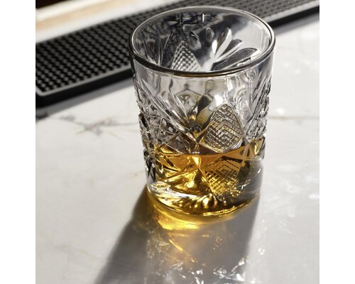 LIBBEY  Cocktail  - Whisky glas 35,5 cl  "Hobstar" gekleurd  " Graphite "