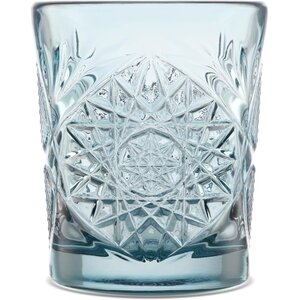 LIBBEY  Cocktail  - Whisky glas 35,5 cl  "Hobstar" gekleurd  Blauw - Sapphire