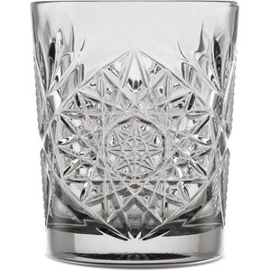 LIBBEY  Cocktail  - Whisky glas 35,5 cl  "Hobstar" gekleurd  "Graphite  "
