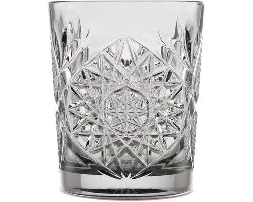 LIBBEY  Cocktail - Whisky glass 35.5 cl  "Hobstar" colored  " Graphite "