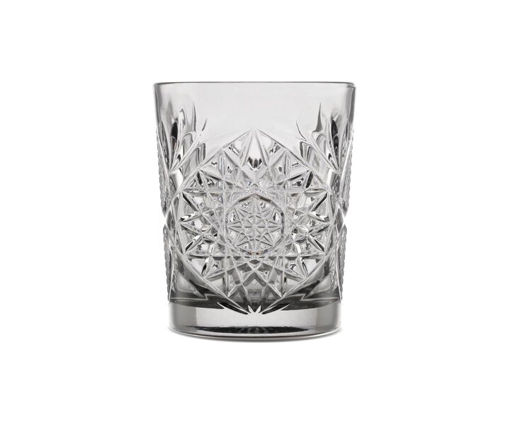LIBBEY  Cocktail - Whisky glass 35.5 cl  "Hobstar" colored  " Graphite "