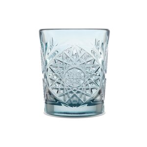 LIBBEY  Cocktail - Whisky glass 35.5 cl  "Hobstar" colored Blue - Sapphire