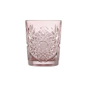 LIBBEY  Cocktail - Whisky glass 35.5 cl  "Hobstar" colored  " Blush "