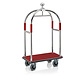 Paris luggage trolley (silver, black carpet)