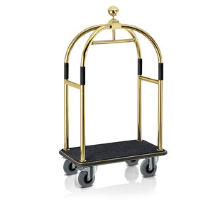 M&T Paris luggage trolley (gold, black carpet)