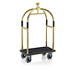 M&T Paris luggage trolley (gold, black carpet)