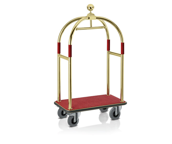Chariot à bagages Paris (doré, tapis noir)