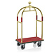Paris bagagetrolley (goud, zwart tapijt)